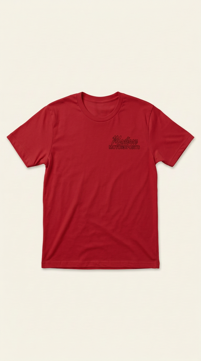 Red Madison Motorsports t-shirt